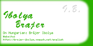ibolya brajer business card